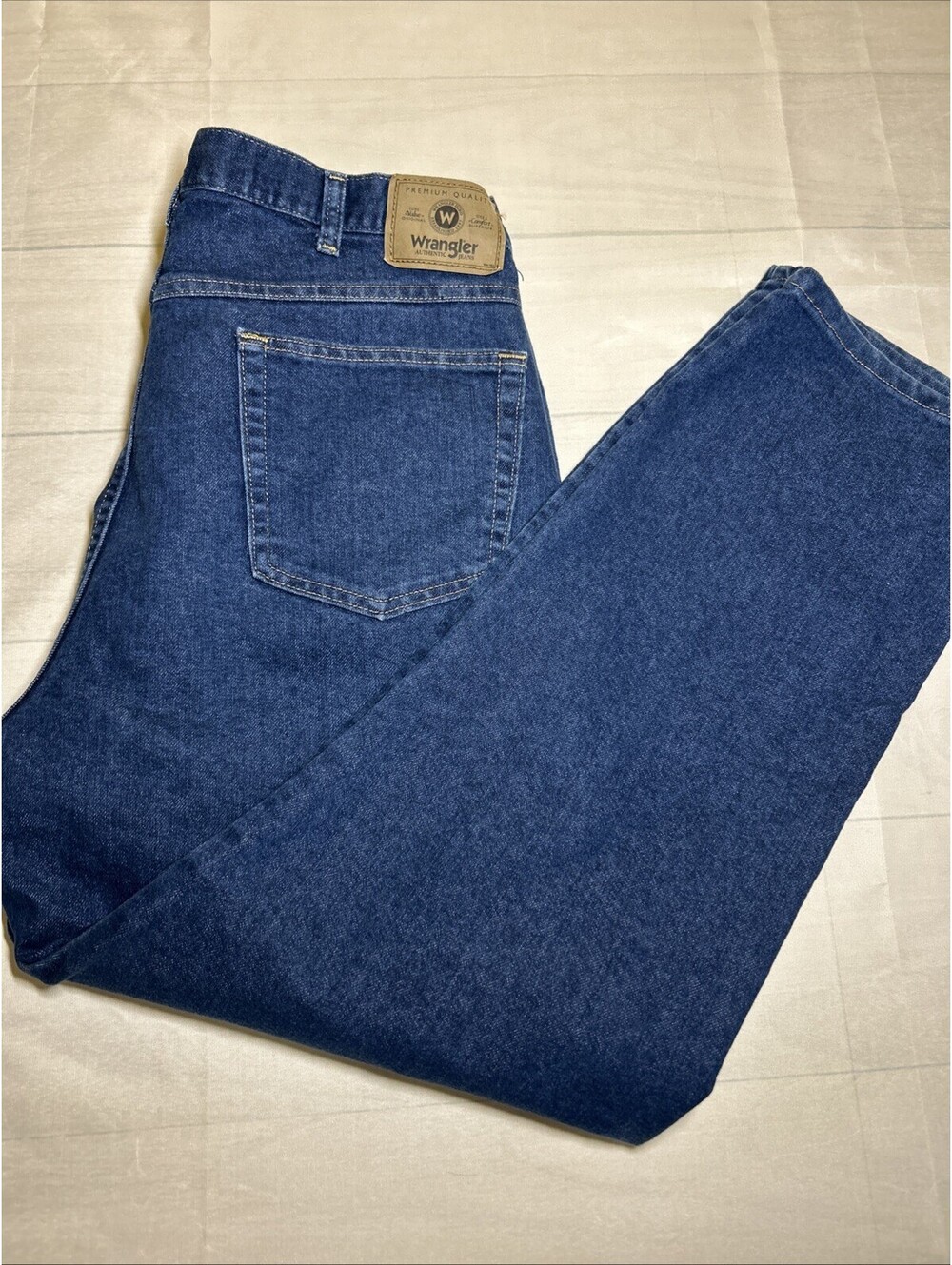 Wrangler Five Star Mens Jeans 40x30 Regular Fit Straight Leg Dark Wash 85900DW